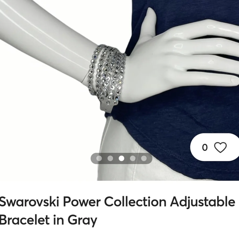 Swarovski Grey Suede Bracelet with Crystal Accents - Picture 8 of 8